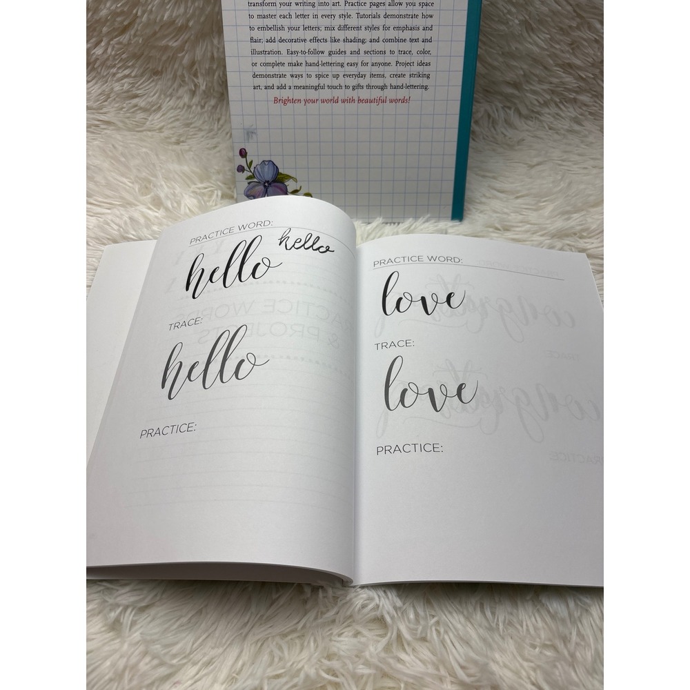 Hand Lettering Interactive Guide Megan Wells & Lettering for Beginners Workbooks - Picture 3 of 7